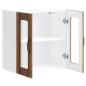 Preview: Küchen-Hängeschrank mit Glastür Altholz-Optik Holzwerkstoff