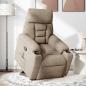 Preview: Massagesessel mit Aufstehhilfe Taupe Mikrofasergewebe