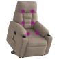 Preview: Massagesessel mit Aufstehhilfe Taupe Mikrofasergewebe