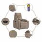 Preview: Massagesessel mit Aufstehhilfe Taupe Mikrofasergewebe