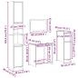 Preview: 4-tlg. Badmöbel-Set Altholz-Optik Holzwerkstoff