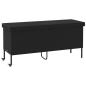 Preview: Gartentruhe mit Rollen Schwarz 160x55x75 cm Poly Rattan