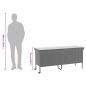 Preview: Gartentruhe mit Rollen Schwarz 160x55x75 cm Poly Rattan