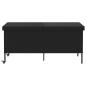 Preview: Gartentruhe mit Rollen Schwarz 160x55x75 cm Poly Rattan
