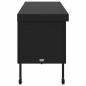 Preview: Gartentruhe mit Rollen Schwarz 160x55x75 cm Poly Rattan