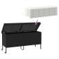 Preview: Gartentruhe mit Rollen Schwarz 160x55x75 cm Poly Rattan