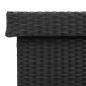 Preview: Gartentruhe mit Rollen Schwarz 160x55x75 cm Poly Rattan