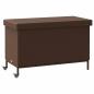 Preview: Gartentruhe mit Rollen Braun 110x55x73 cm Poly Rattan
