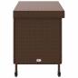 Preview: Gartentruhe mit Rollen Braun 110x55x73 cm Poly Rattan