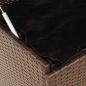 Preview: Gartentruhe mit Rollen Braun 110x55x73 cm Poly Rattan