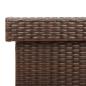 Preview: Gartentruhe mit Rollen Braun 110x55x73 cm Poly Rattan