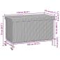 Preview: Gartentruhe mit Rollen Braun 110x55x73 cm Poly Rattan