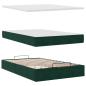 Preview: Ottoman-Bett mit Matratze Dunkelgrün 120x200 cm Samt