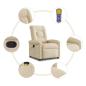 Preview: Massagesessel Creme Stoff