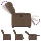 Preview: Relaxsessel mit Aufstehhilfe Braun Stoff