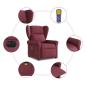Preview: Massagesessel Elektrisch Weinrot Stoff