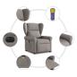 Preview: Massagesessel Elektrisch Taupe Stoff