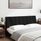 Preview: Kopfteil-Kissen Schwarz 160 cm Stoff
