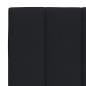 Preview: Kopfteil-Kissen Schwarz 160 cm Stoff
