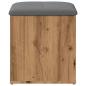 Preview: Sitzbank mit Stauraum Artisan-Eiche 42x42x45 cm Holzwerkstoff