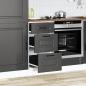 Preview: Küchenunterschrank Kalmar Schwarz Holzwerkstoff