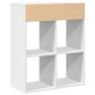 Preview: Bücherregal Weiß 66x31x80 cm Holzwerkstoff