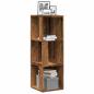 Preview: ARDEBO.de - Eckregal Altholz-Optik 33x33x100 cm Holzwerkstoff