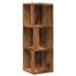 Preview: Eckregal Altholz-Optik 33x33x100 cm Holzwerkstoff