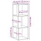 Preview: Eckregal Altholz-Optik 33x33x100 cm Holzwerkstoff