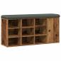 Preview: Schuhbank Altholz-Optik 102x32x50 cm Holzwerkstoff