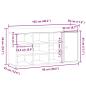 Preview: Schuhbank Altholz-Optik 102x32x50 cm Holzwerkstoff