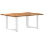 Preview: ARDEBO.de - Esstisch Hellbraun 180x120x74 cm Massivholz Eiche Rechteckig