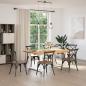 Preview: Esstisch Hellbraun 180x120x74 cm Massivholz Eiche Rechteckig