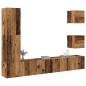 Preview: ARDEBO.de - 5-tlg. TV-Schrank-Set Wandmontage Altholz-Optik Holzwerkstoff