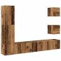 Preview: 5-tlg. TV-Schrank-Set Wandmontage Altholz-Optik Holzwerkstoff