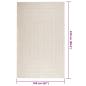 Preview: Teppich ZIZUR Creme 160x230 cm Jute-Optik Indoor und Outdoor
