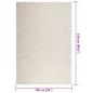 Preview: Teppich ZIZUR Creme 160x230 cm Jute-Optik Indoor und Outdoor