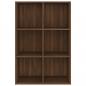 Preview: Bücherregal/Sideboard Braun Eichen-Optik 66x30x98 cm