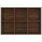 Preview: Bücherregal/Sideboard Braun Eichen-Optik 66x30x98 cm