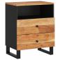 Preview: Nachttisch 50x33x62 cm Massivholz Akazie & Holzwerkstoff