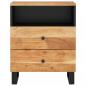 Preview: Nachttisch 50x33x62 cm Massivholz Akazie & Holzwerkstoff
