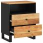 Preview: Nachttisch 50x33x62 cm Massivholz Akazie & Holzwerkstoff