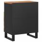 Preview: Nachttisch 50x33x62 cm Massivholz Akazie & Holzwerkstoff