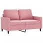 Preview: 3-tlg. Sofagarnitur mit Kissen Rosa Samt
