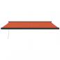 Preview: Markise Einziehbar Orange und Braun 4x3 m Stoff & Aluminium