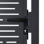 Preview: Gartentor Anthrazit 105x80 cm Stahl Quadratisches Design