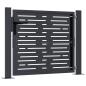 Preview: Gartentor Anthrazit 105x80 cm Stahl Quadratisches Design