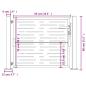 Preview: Gartentor Anthrazit 105x80 cm Stahl Quadratisches Design