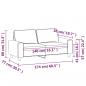 Preview: 2-Sitzer-Sofa Hellgelb 140 cm Stoff