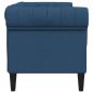 Preview: Chesterfield-Sofa 2-Sitzer Blau Stoff